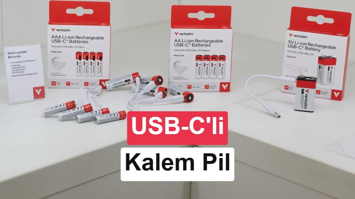 USB-C ile şarj edilebilen lityum iyon kalem piller tanıtıldı