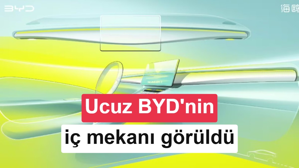 Yeni nesil BYD Seagull’ın resmi iç mekan çizimleri paylaşıldı